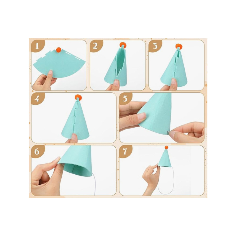 3/6개 애완동물 파티 모자, 다채로운 미니 파티 모자 - Party Hat Cone 리뷰 및 가격