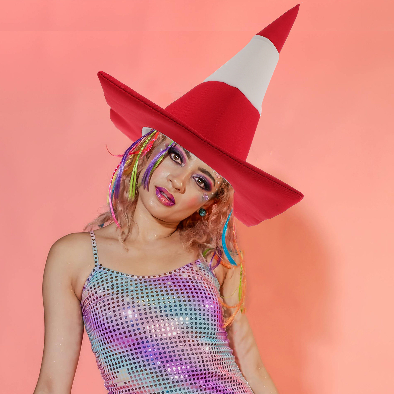 교통 콘 모자 빨간색과 흰색의 독특한 축제 파티 모자  - Party Hat Cone 리뷰 및 가격