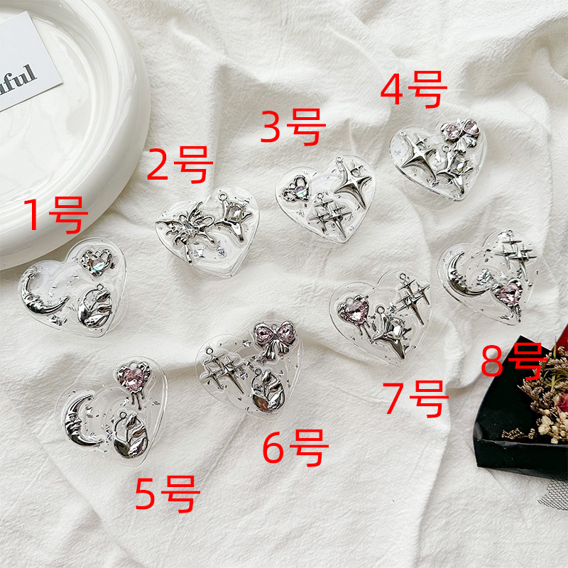 클리어 하트 폰 그립 홀더, 뒷면 접착식 Y2K 코케트 - Event Support 리뷰 및 가격