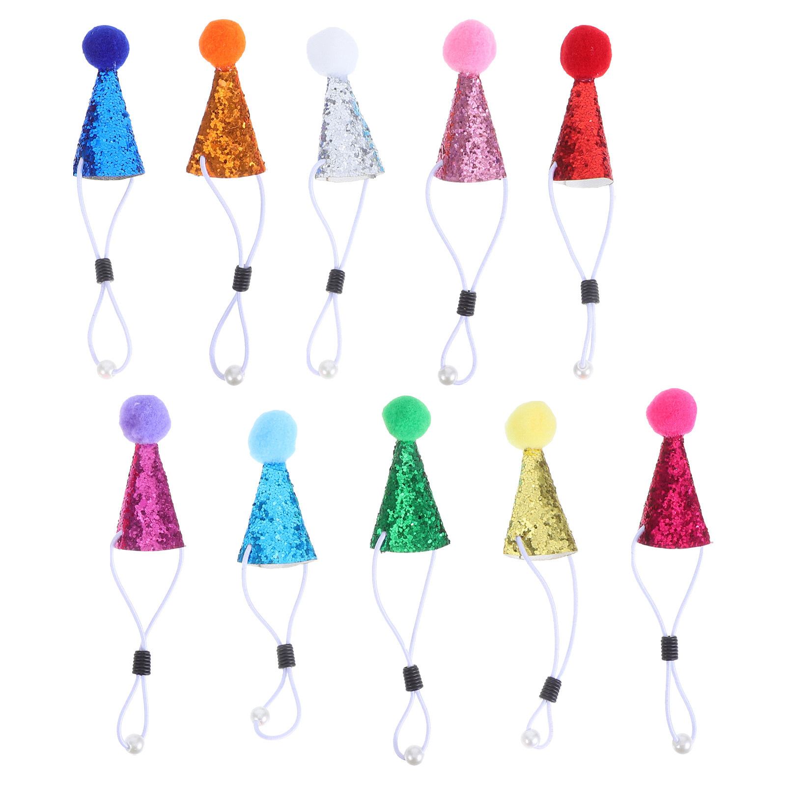 20개 미니 애완동물 파티 모자 콘 생일 모자 반짝이  - Party Hat Cone 리뷰 및 가격