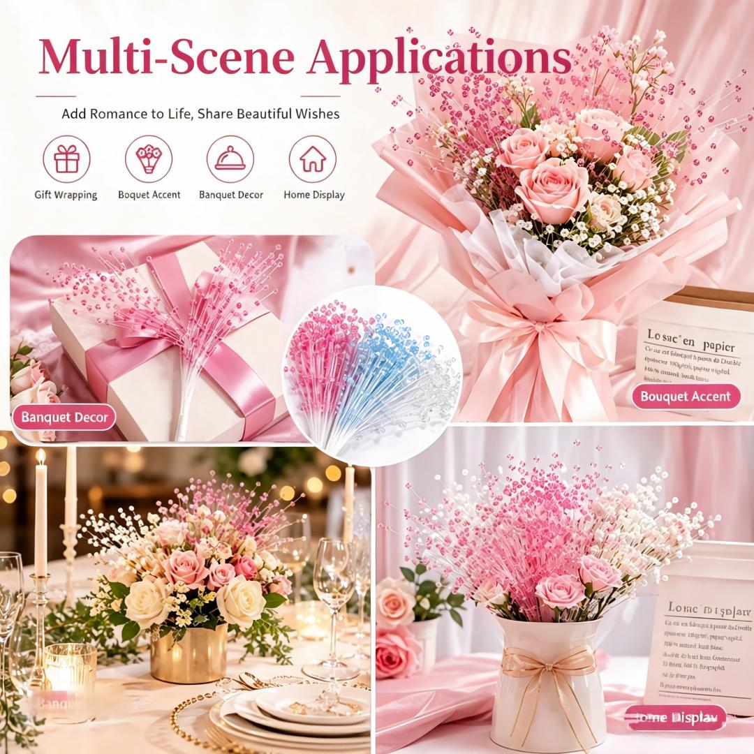 100개 4mm x 24cm 흰색, 빨간색, 분홍색 진 - Centerpiece Stick 리뷰 및 가격