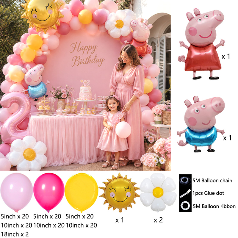 페파피그 테마 풍선 아치 키트, 어린이들을 위한 DIY - Balloon Arch Kit 리뷰 및 가격