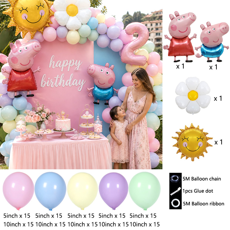 페파피그 테마 풍선 아치 키트, 어린이들을 위한 DIY - Balloon Arch Kit 리뷰 및 가격