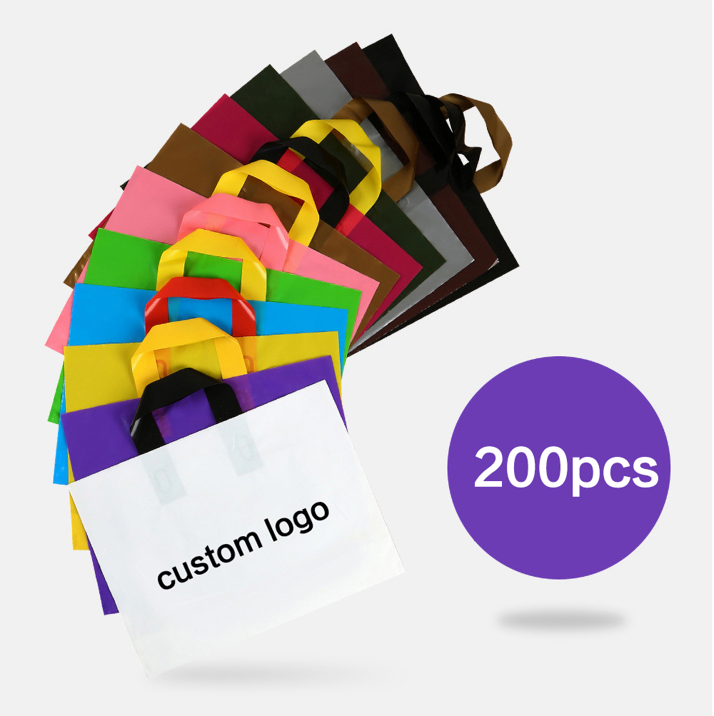 200개 맞춤형 로고 쇼핑백 플라스틱 가방 선물 가방  - Event Party Shop 리뷰 및 가격